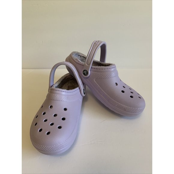 nude fleece lined crocs